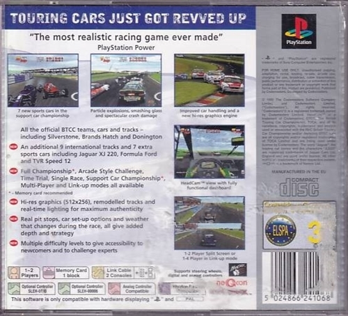 Toca 2 Touring Cars Platinum - PS1 (B Grade) (Genbrug)